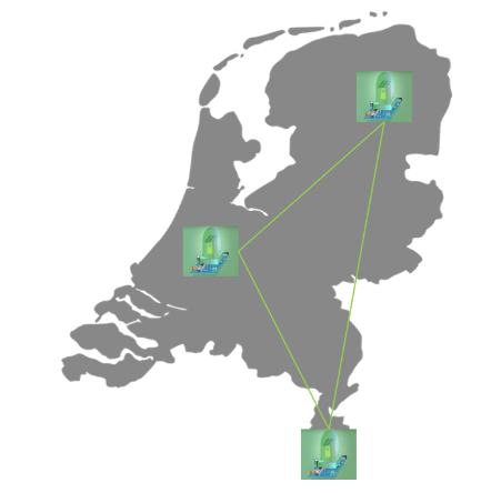 Locations of the FAIR data stations in the Netherlands